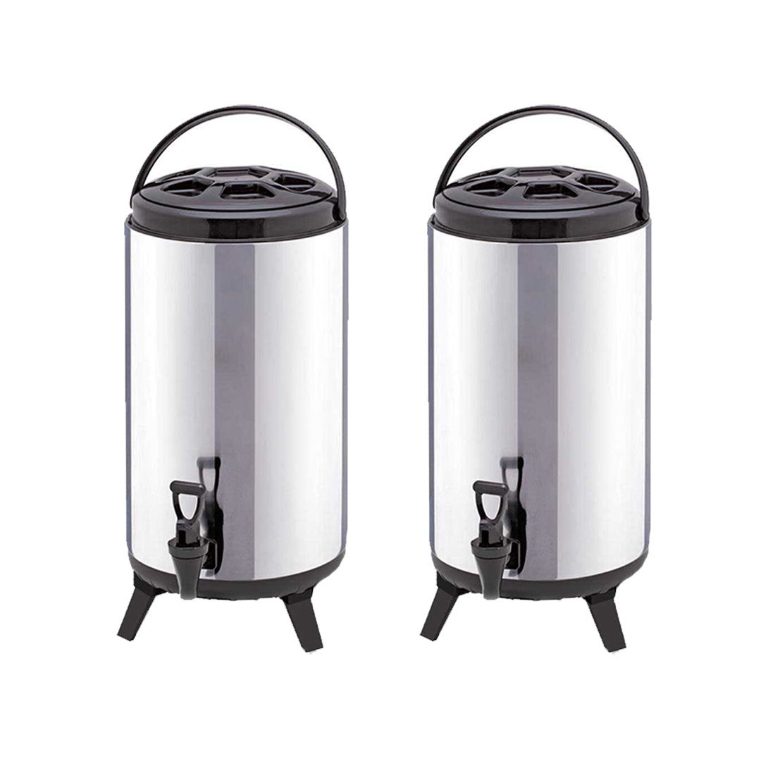 SOGA 2-Pack 14L Portable Insulated Brew Pots with Dispenser – Hot & Cold Coffee, Tea, Beer Barrels