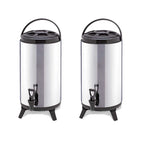 SOGA 2X 16L Portable Insulated Cold/Heat Coffee Tea Beer Barrel Brew Pot With Dispenser