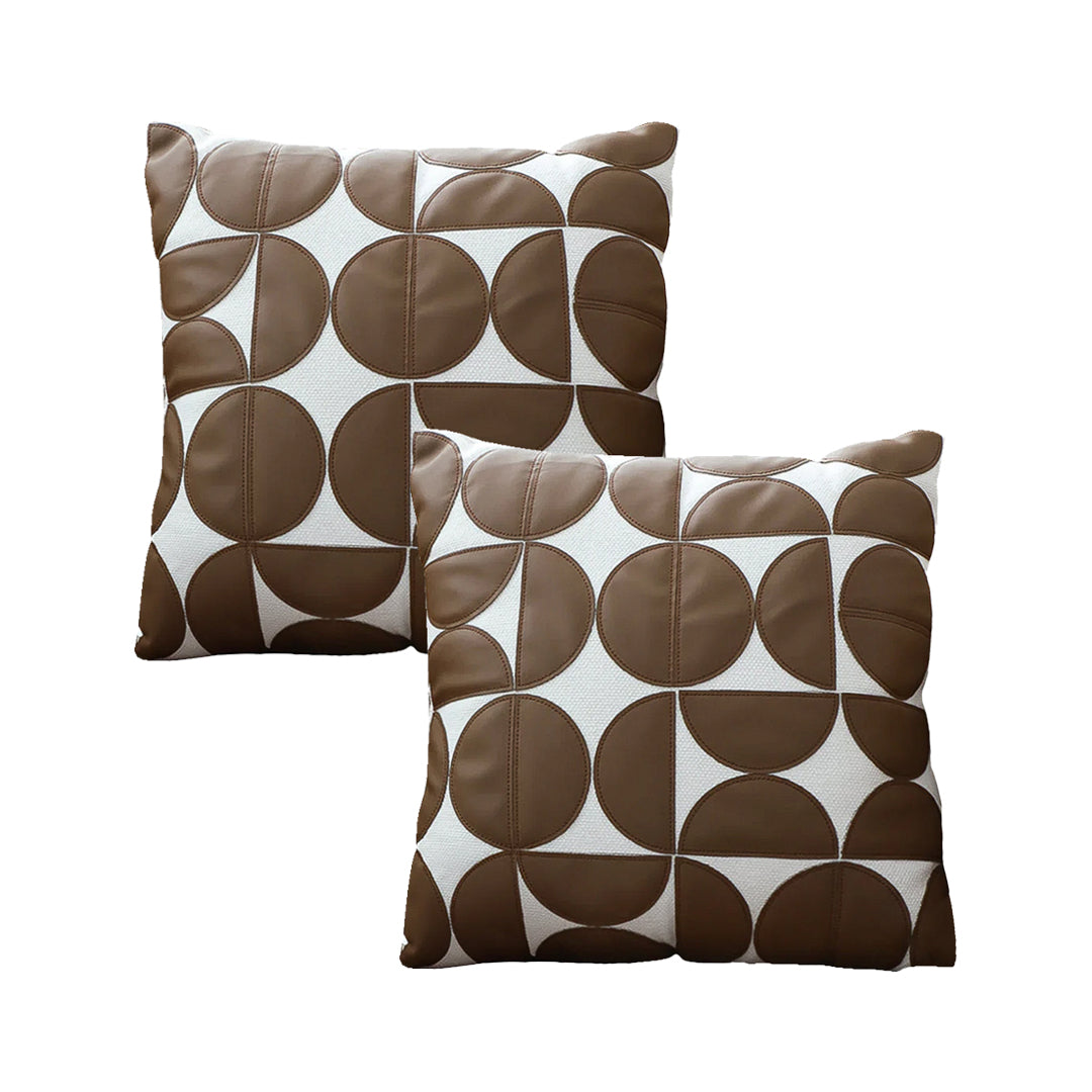 SOGA 2X 45cm Retro Geometric Circle Pillow Cover