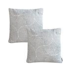 SOGA 2X 45cm Off White Embroidered Decorative Square Pillowcase