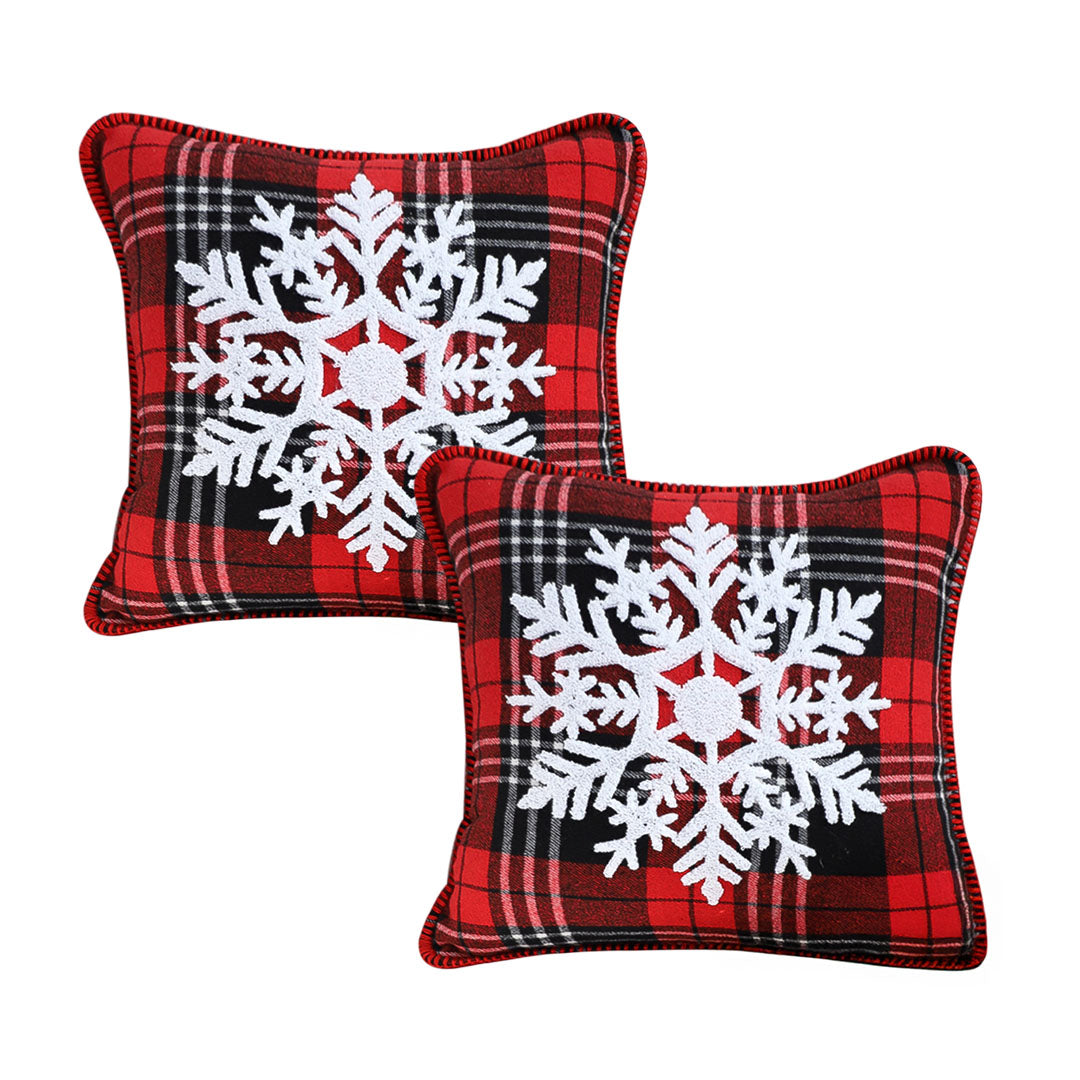 SOGA 2X 45cm Holiday Snowflake Pillowcase