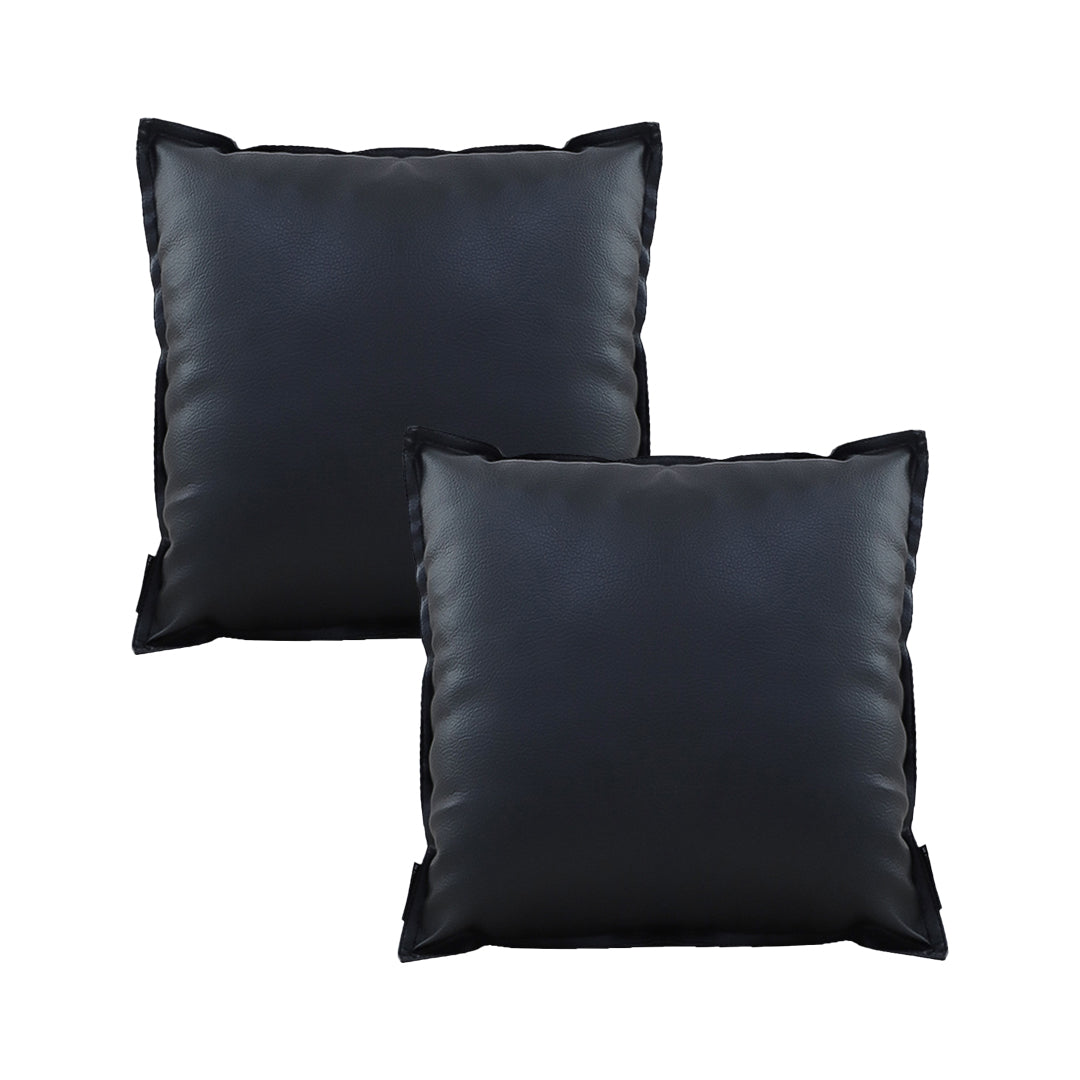 SOGA 2X 45cm Modern Minimalist Black Throw Pillow Cover