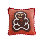 SOGA 45cm Cozy Christmas Gingerbread Man Accent Pillowcase