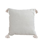 SOGA 45cm Minimalist Cream Tassel Pillowcase with tassels