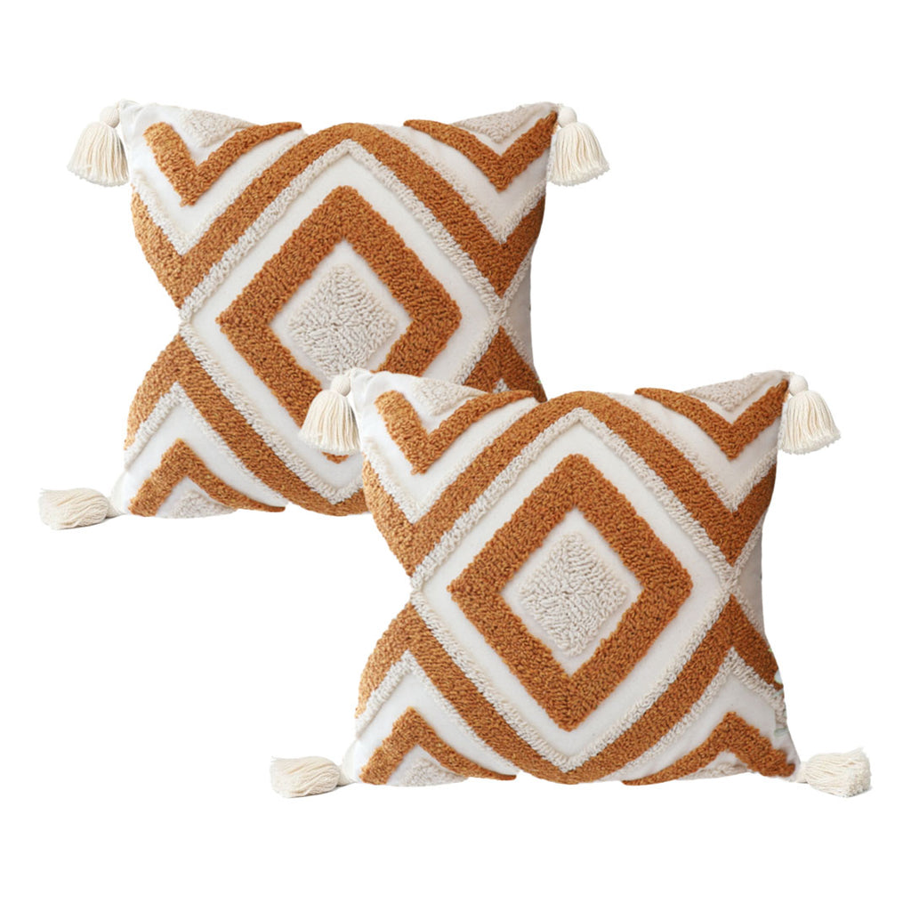 SOGA 2X 45cm Bold Diamond Geometry Pillowcases – Modern Geometric Decorative Cushion Covers for Sofa, Bed & Home Décor