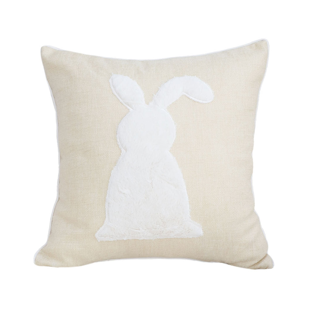 SOGA 45cm Minimalist Bunny Silhouette Decorative Pillowcase