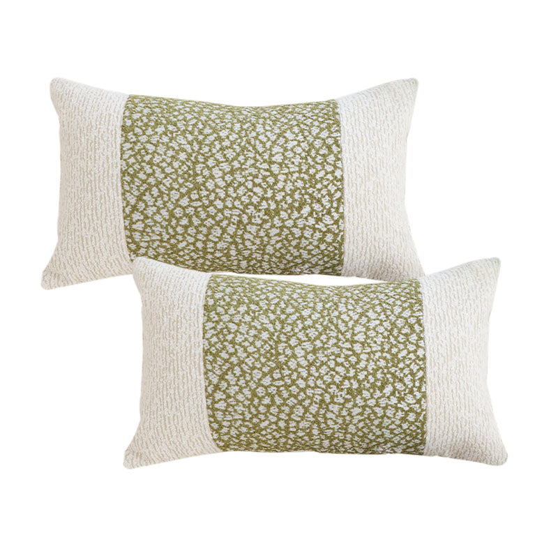 SOGA 2X 30x50cm Textured Green Accent Pillowcase