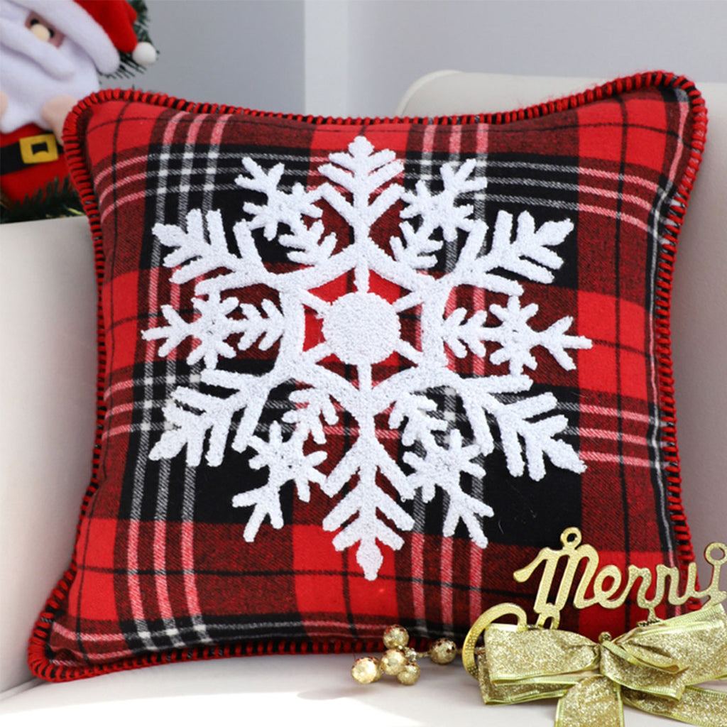SOGA 45cm Holiday Snowflake Pillowcase