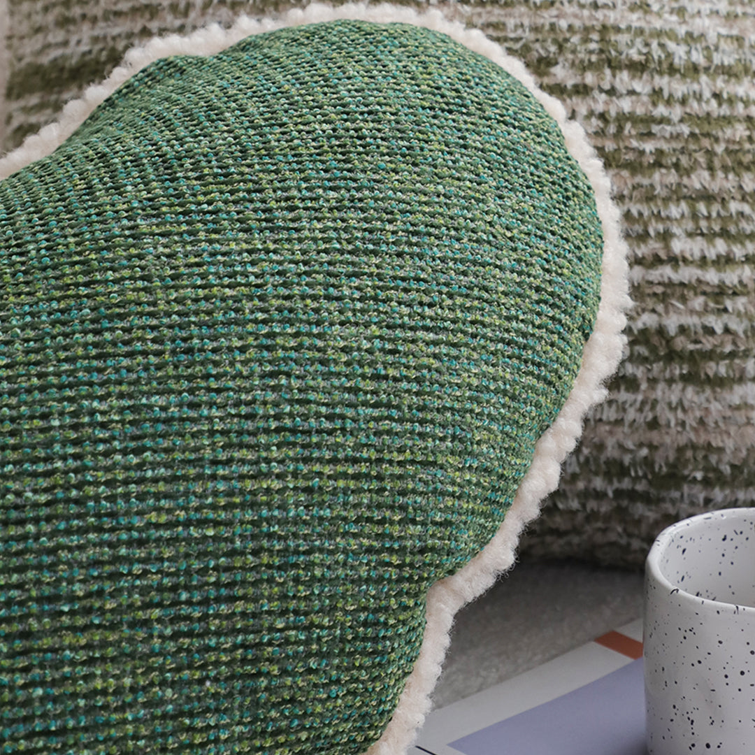 SOGA 42x32cm Cozy Heart-Shaped Woven Pillowcase