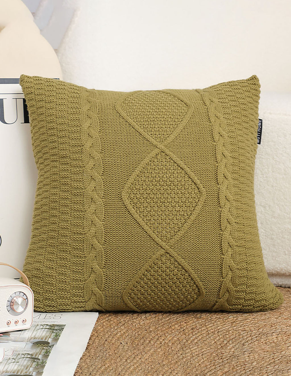 SOGA 2X 45cm Retro Twisted Vine Rhombus Pillowcase