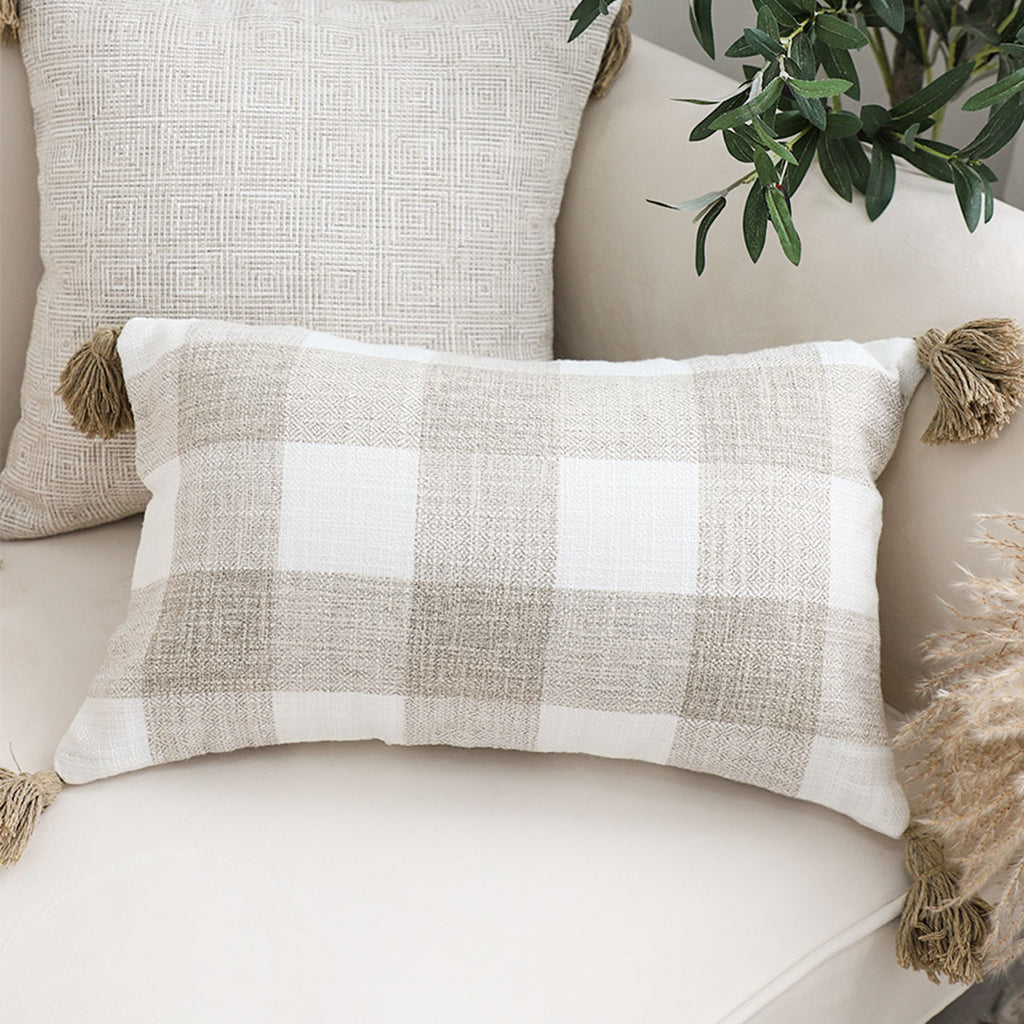 SOGA 2X 45cm Classic Gingham Check Pillowcases – Timeless Decorative Cushion Covers for Sofa, Bed & Home Décor