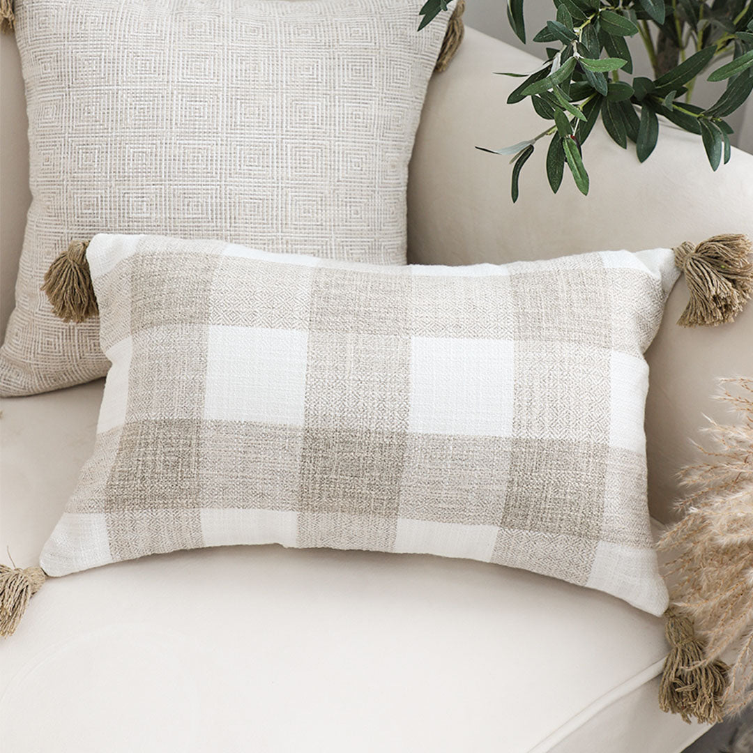 SOGA 2X 45cm Classic Gingham Check Pillowcases – Timeless Decorative Cushion Covers for Sofa, Bed & Home Décor