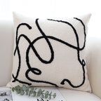 SOGA 45cm Minimalist Abstract Line Art Pillow Cover