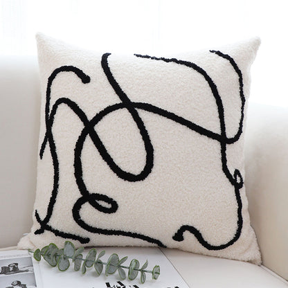 SOGA 45cm Abstract Line Art Pillow Cover
