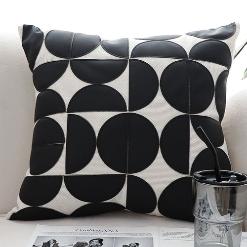 SOGA 2X 17.72in Modern Geometric Circles Pillowcases Artistic Decorative Cushion Covers