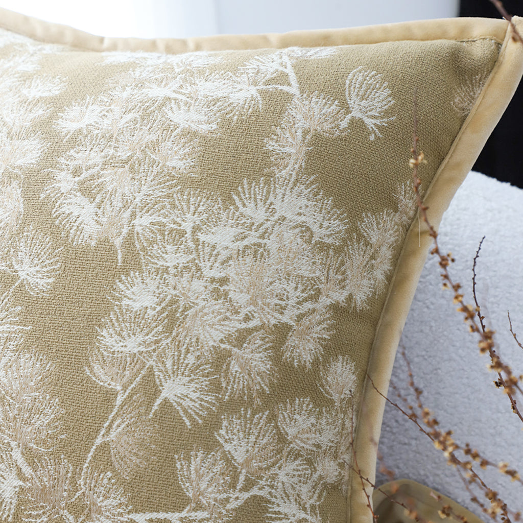 SOGA 45cm Beige Floral Pillowcase