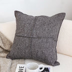 SOGA 45cm  UrbanWeave Charcoal Tweed Pillowcase