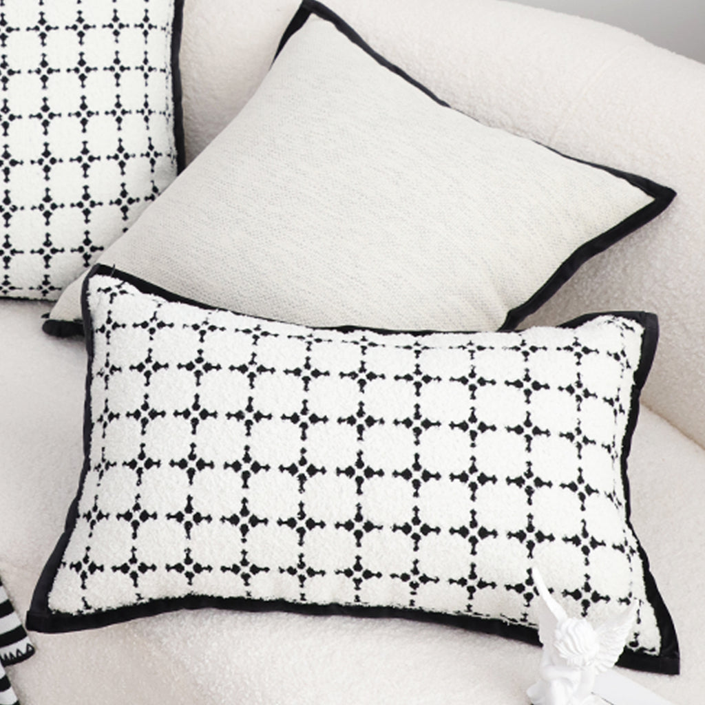 SOGA 30x50cm Rectanngular Nordic Monochrome Pattern Pillowcase