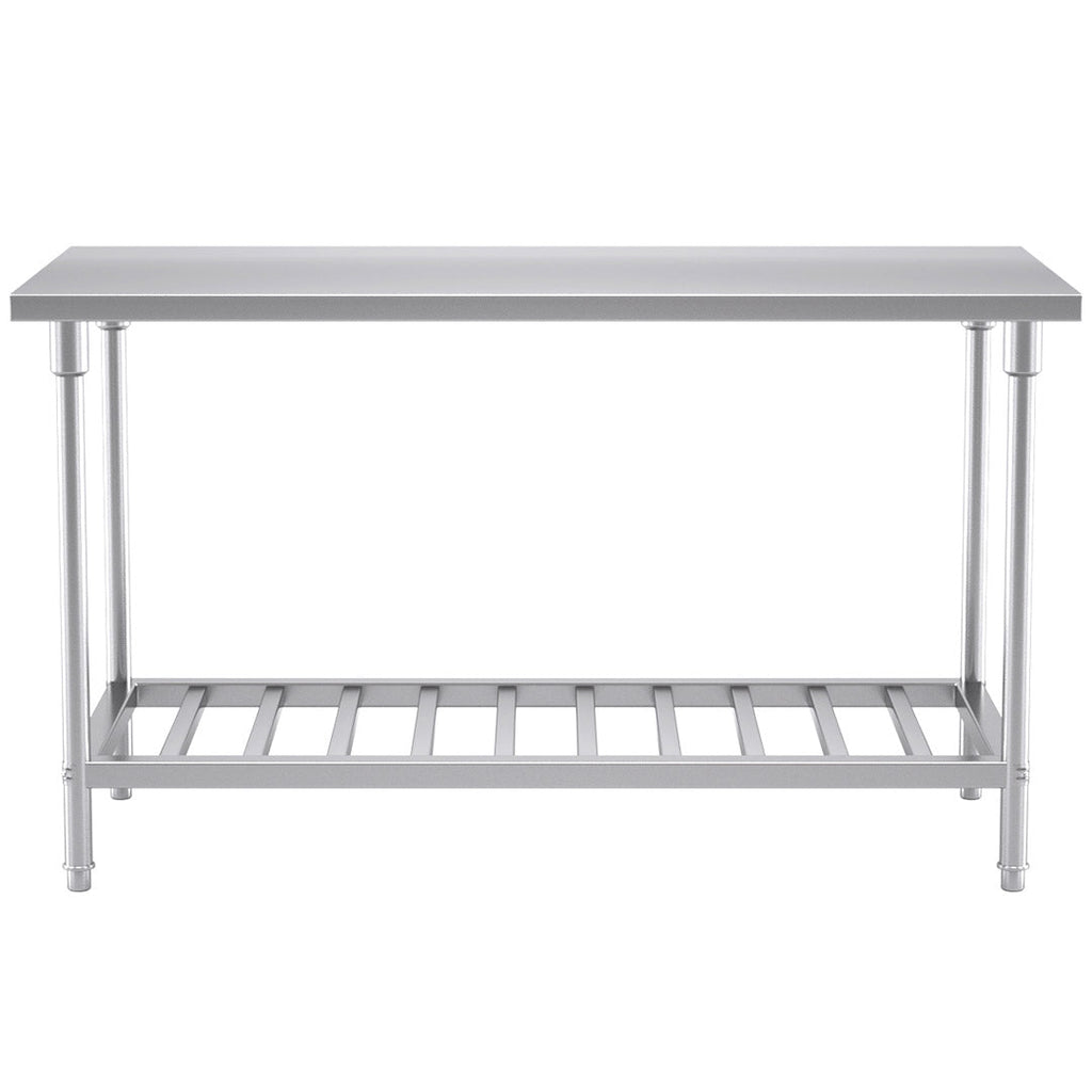 SOGA Commercial Catering Kitchen Stainless Steel Prep Work Bench Table 150*70*85cm