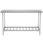 SOGA Commercial Catering Kitchen Stainless Steel Prep Work Bench Table 150*70*85cm