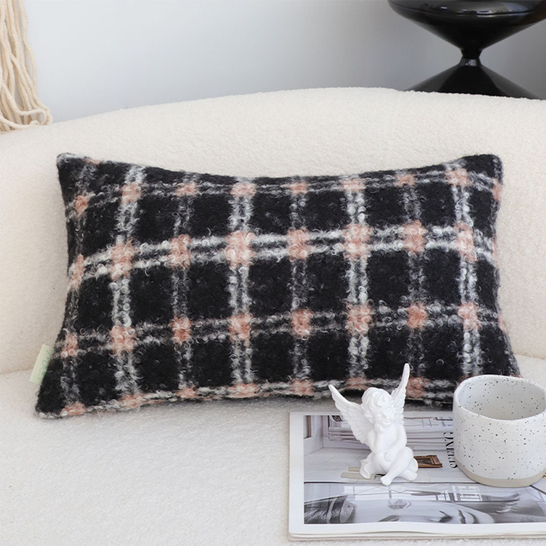 SOGA  2X 30x50cm Cozy Plaid Checkered Pillowcase