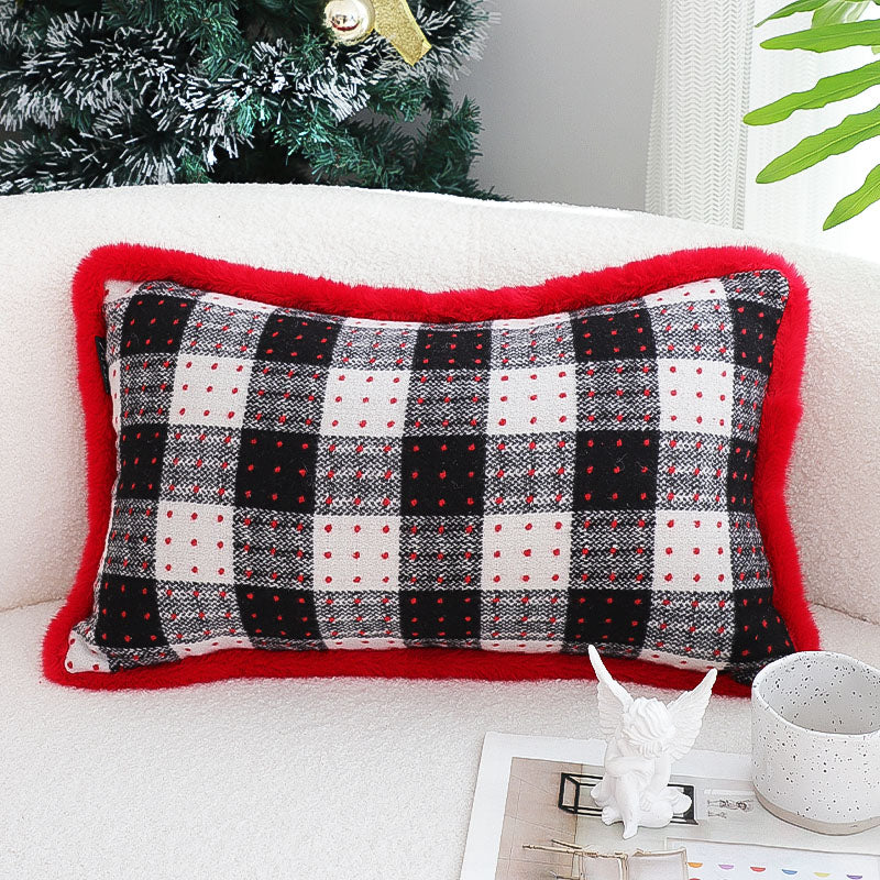 SOGA 45cm CozyFest Buffalo Plaid Pillowcase