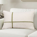 SOGA 30x50cm Cozy Chic Lumbar Pillowcase with Modern Green Stripe