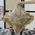 SOGA 2X 45cm Champagne Floral with Gold Ruffle