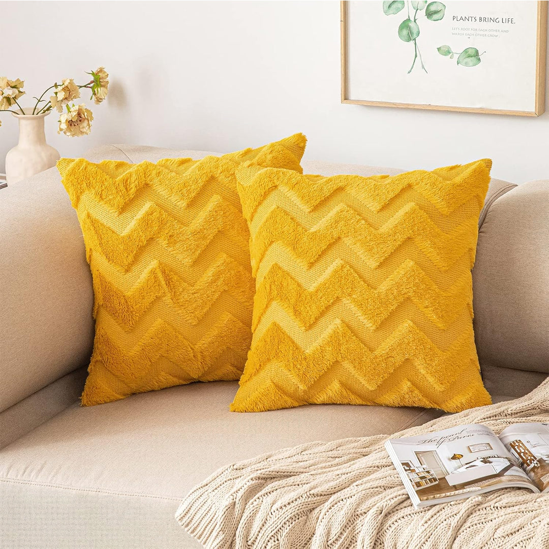SOGA 45cm Chevron Sunshine Pillowcase
