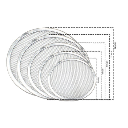 SOGA Round Seamless Aluminium Nonstick Commercial Grade Pizza Screen Baking Pan Set