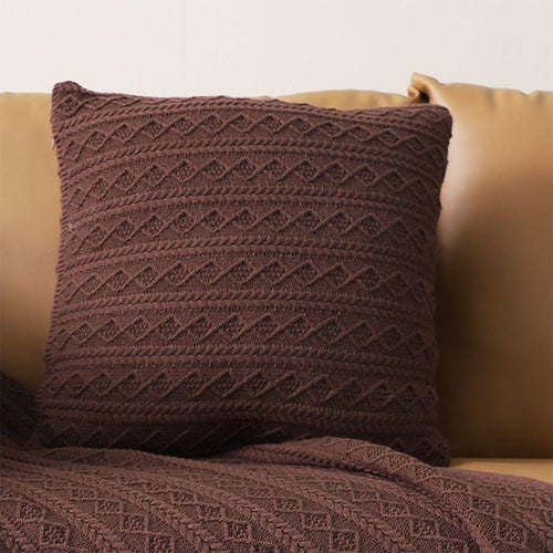 SOGA 2X 17.72in Cable Knit Luxury Pillowcases Cozy Decorative Cushion Covers for Home