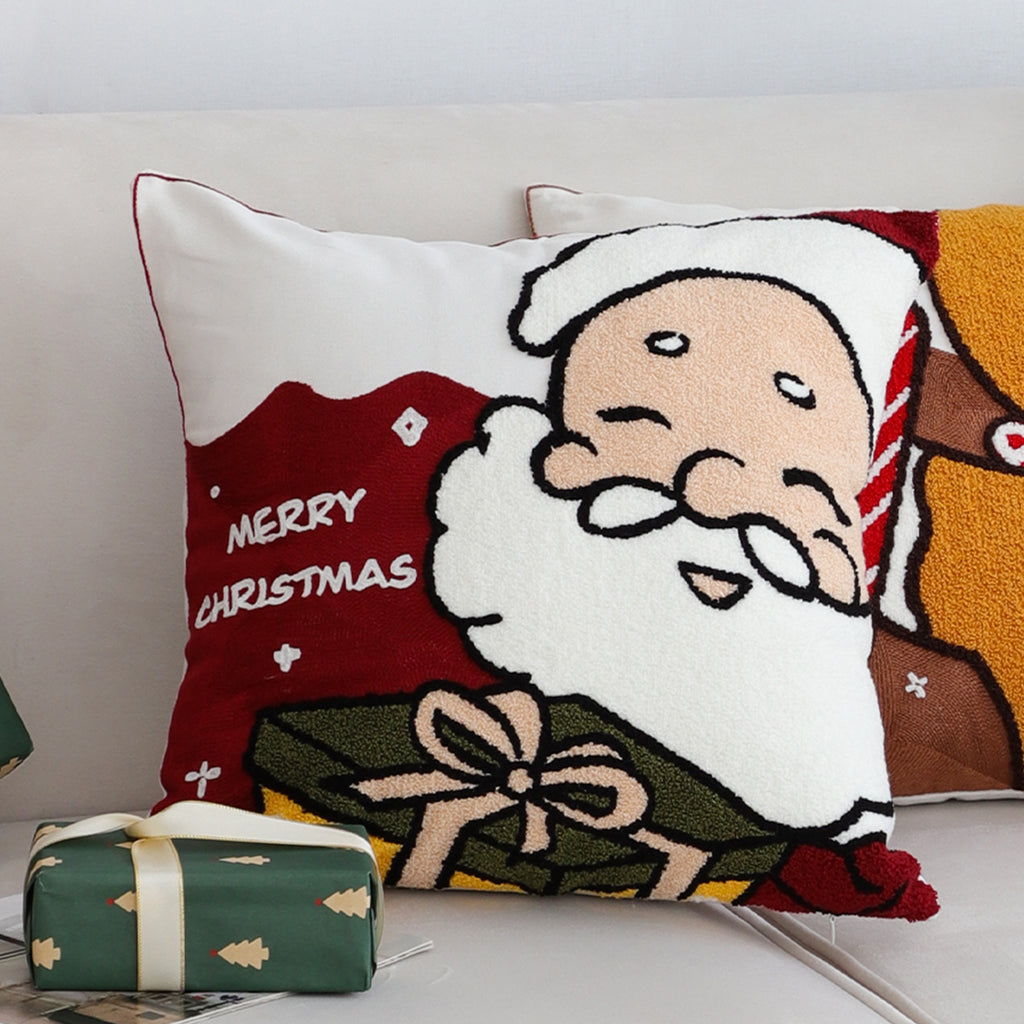 SOGA 45cm Embroidered Santa Claus Christmas Pillow - Bring Home the Cheer