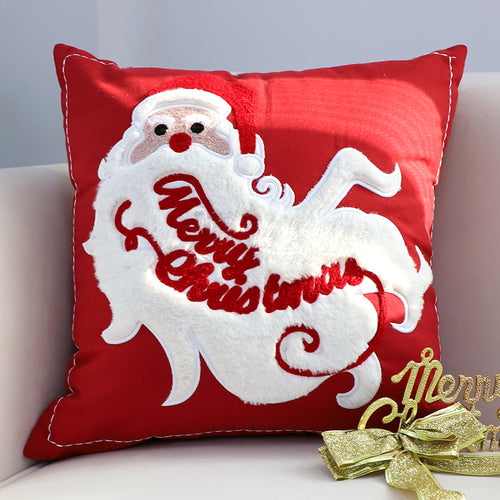 SOGA 2X 17.72in Classic Santa Claus Christmas Pillowcases Festive Decorative Covers