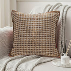 SOGA 45cm Cozy Woven Brown Pillowcase