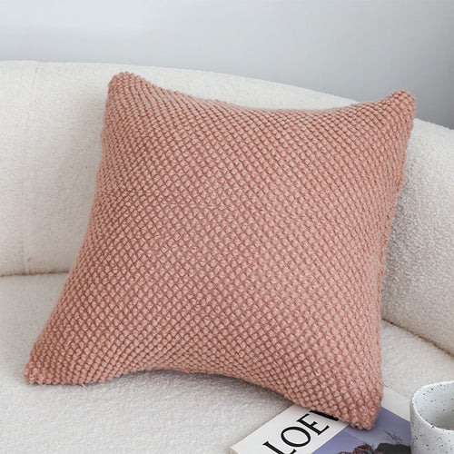 SOGA 2X 17.72in Textured Coral Pillowcases Modern Woven Cushion Covers for Home