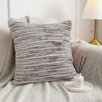 SOGA 45cm Neutral Striped Woven Pillowcase