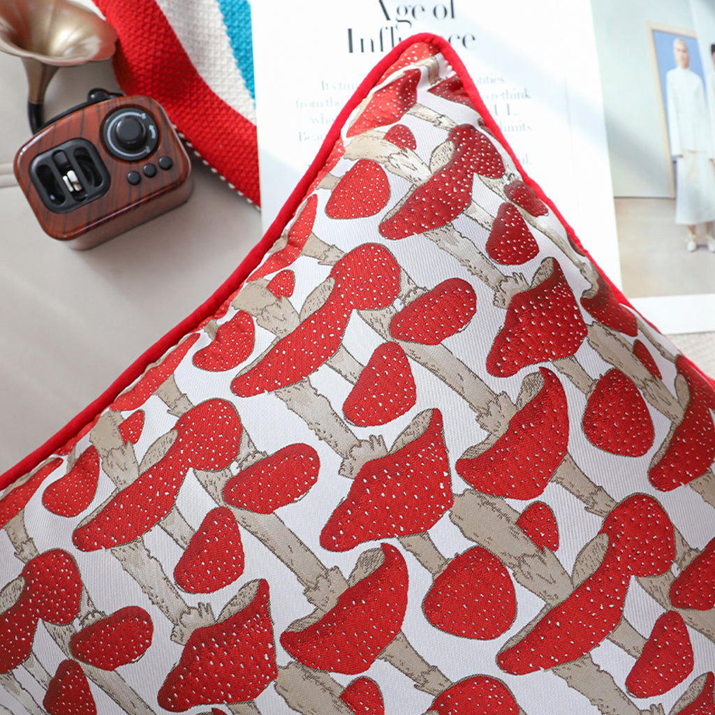 SOGA 45cm Ginkgo Leaf Pillowcase (Red)