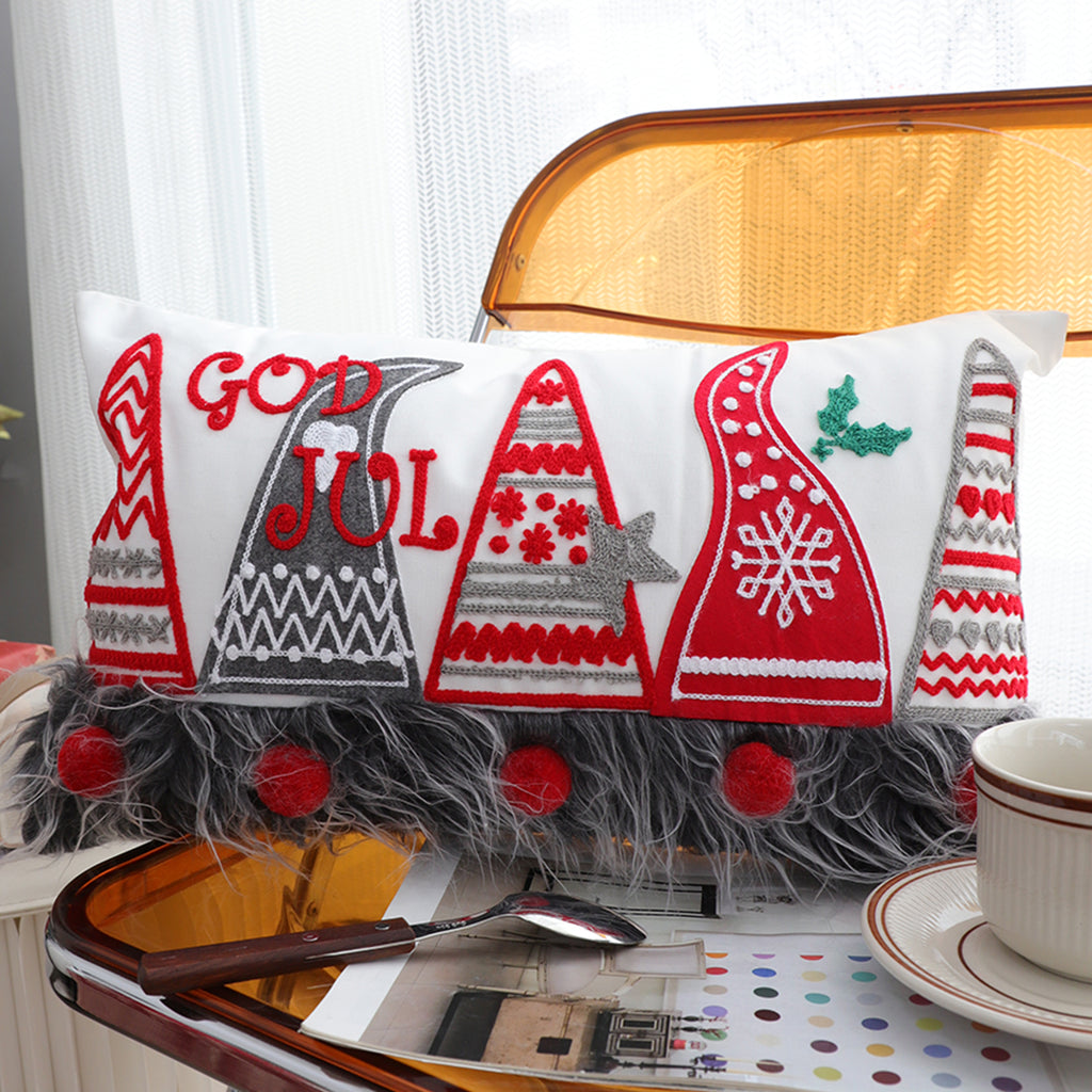 SOGA 30x50cm White Christmas Rectangular Pillowcase with design