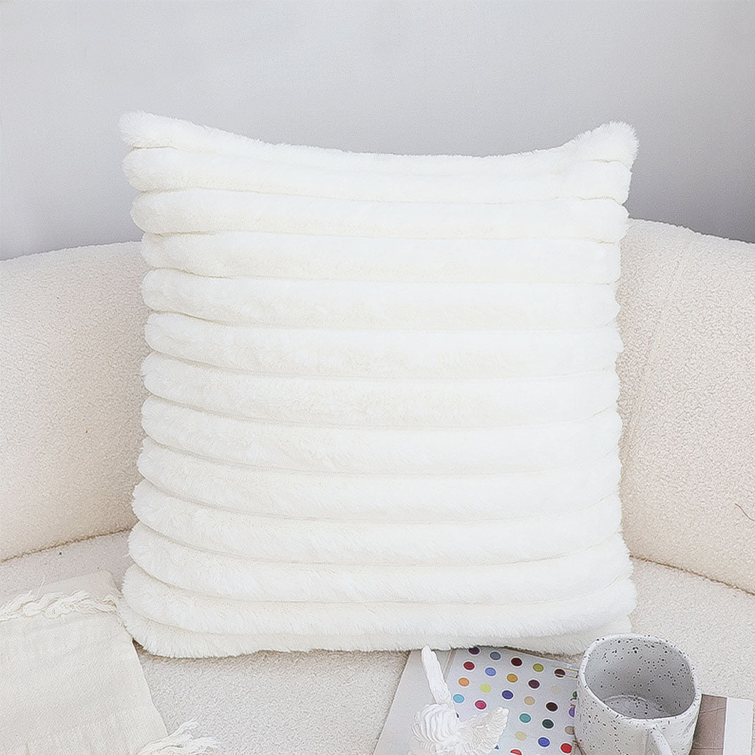 SOGA 2X 45cm Elegant White Textured Pillowcase