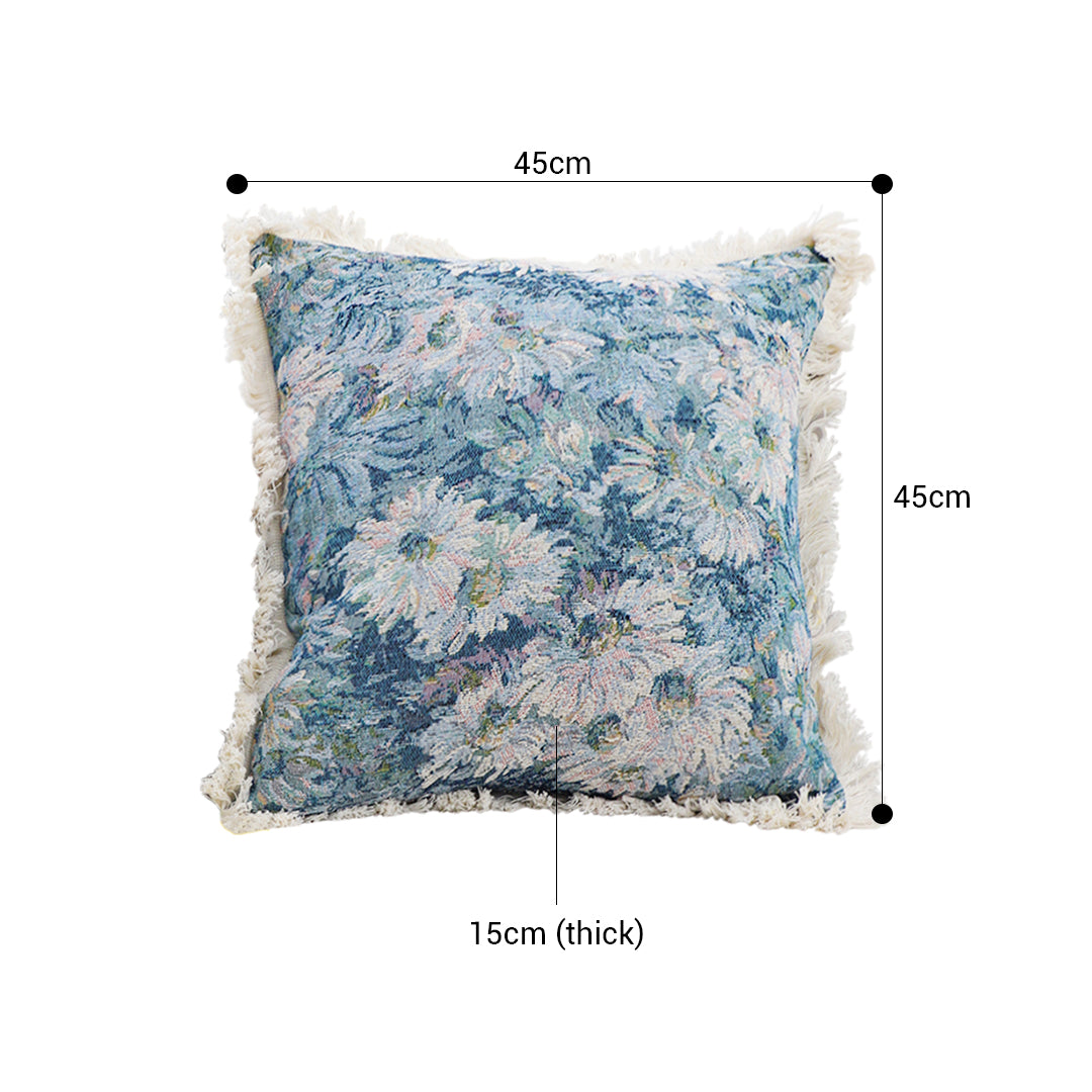 SOGA 2X 50cm Oil Painting Shabby Chic Style Handmade Full Floral Needlepoint Throw Pillow