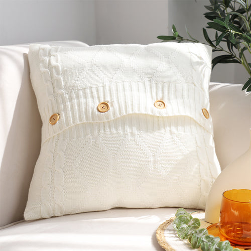 SOGA 2X 17.72in Knit Comfort Pillowcases Cozy Decorative Cushion Covers for Home