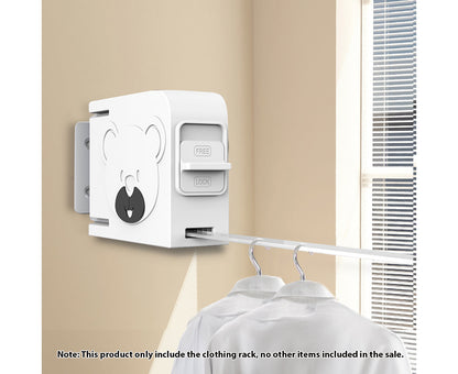 SOGA 2X 160mm Wall-Mounted Clothes Line Dry Rack Retractable Space-Saving Foldable Hanger White