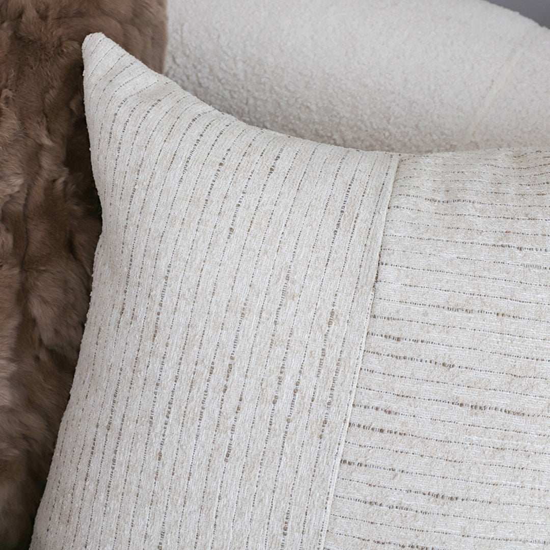 SOGA 2X 45cm Vibrant Floral Linen Pillowcase – Neutral Beige