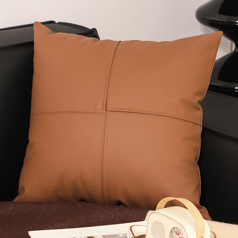 SOGA 45cm Modern Terracotta Solid Color Textured Pillowcase