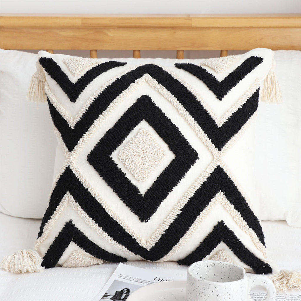 SOGA 2X 45cm Bold Tribal Geometry Pillowcases – Modern Boho Decorative Cushion Covers for Sofa, Bed & Home Décor