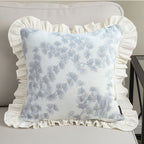 SOGA 45cm White Floral with Ruffle Trim Pillowcase