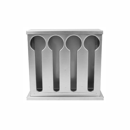 SOGA Stainless Steel Buffet Restaurant Spoon Utensil Holder Storage Rack 4 Holes