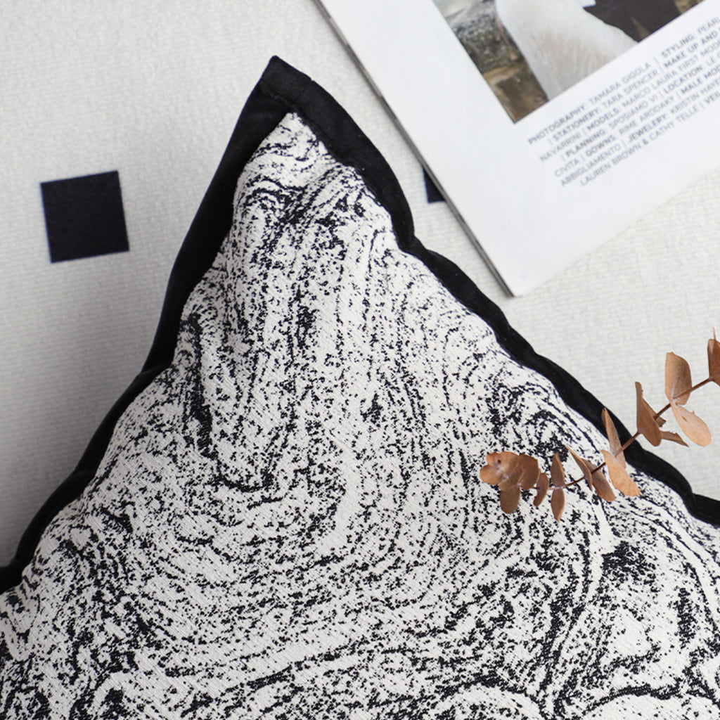 SOGA 30x50cm Artistic Black Border Rectangular Pillowcase