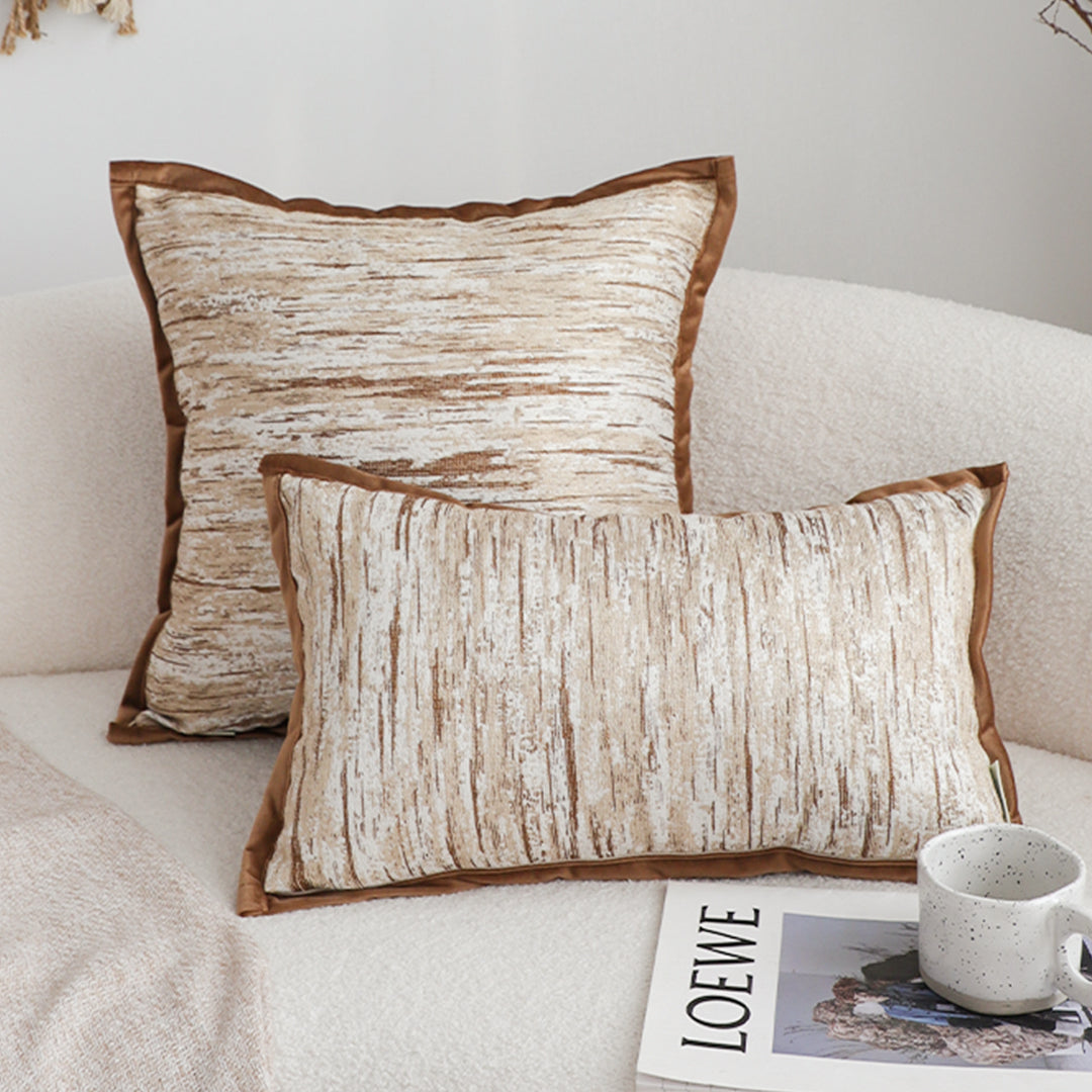 SOGA 30X50cm Neutral Wood-Texture Pillowcase
