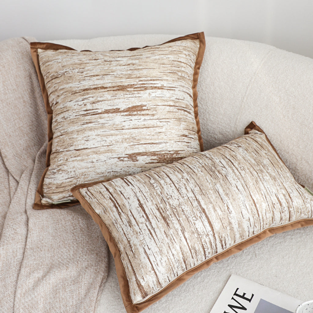 SOGA 45cm Rustic Wood-Inspired Cushion Cover